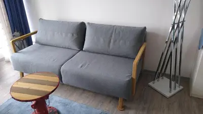 Ein Sitzbereich in der Unterkunft Haus am See HS 715 S