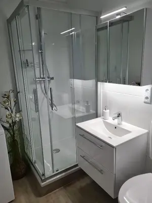 Ein Badezimmer in der Unterkunft Ferienwohnung Sattlerbad