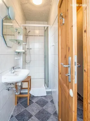 Ein Badezimmer in der Unterkunft Ferienwohnung An der Malzmühle