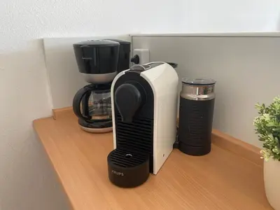 Kaffee-/Teezubehör in der Unterkunft Ferienwohnung Harz #3, Pool, Sauna, WLAN