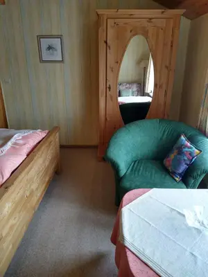Ein Bett oder Betten in einem Zimmer der Unterkunft Haus Waldblick
