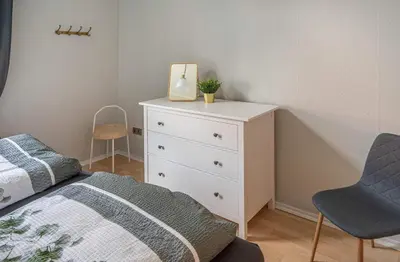 Ein Bett oder Betten in einem Zimmer der Unterkunft Ferienwohnung LichtBlickHarz
