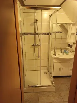 Ein Badezimmer in der Unterkunft Quellenhof Altenau