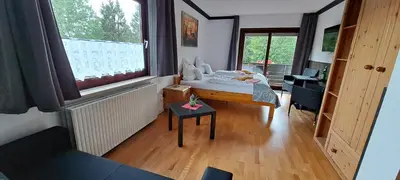 Ein Sitzbereich in der Unterkunft Quellenhof Altenau