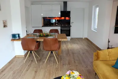 Küche/Küchenzeile in der Unterkunft Harzhaus Sonnenschein