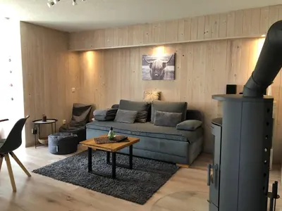 Ein Sitzbereich in der Unterkunft Ferienwohnung „kleine Auszeit“