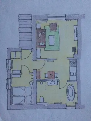 Grundriss der Unterkunft Ferienwohnung Heusler
