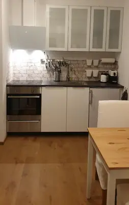 Küche/Küchenzeile in der Unterkunft Ferienwohnung Heusler