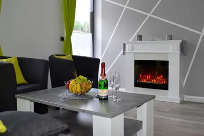 Ein Sitzbereich in der Unterkunft FeWo Sonja