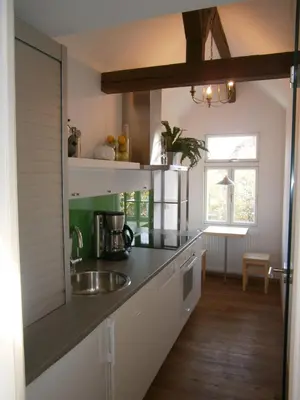 Küche/Küchenzeile in der Unterkunft Ferienwohnung Lindenstraße