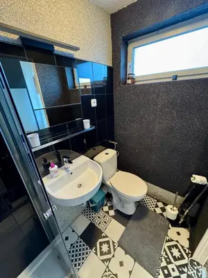 Ein Badezimmer in der Unterkunft Kleine-Romantische Ferienwohnung Parkplatz vor dem Haus!