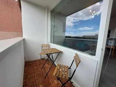 Ein Balkon oder eine Terrasse in der Unterkunft Ferienwohnung Hexennest