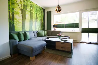 Ein Sitzbereich in der Unterkunft Ferienwohnung Busch 1