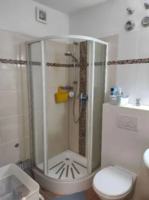 Ein Badezimmer in der Unterkunft Ferienwohnung Waldwiese