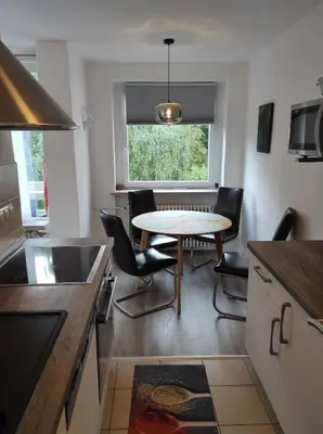Küche/Küchenzeile in der Unterkunft Ferienwohnung Waldwiese