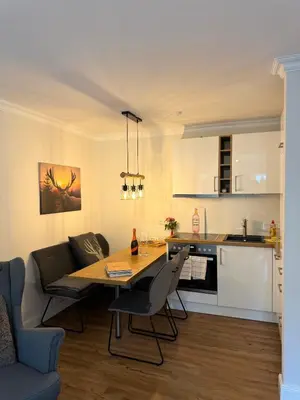 Küche/Küchenzeile in der Unterkunft Ferienwohnung Wolke 7 in Bad Harzburg