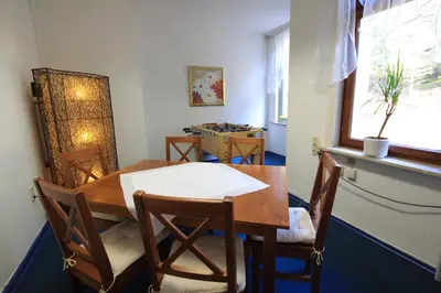 Ein Sitzbereich in der Unterkunft Pension Villa Kassandra