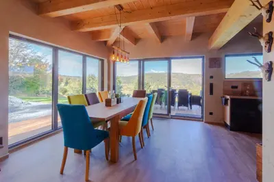 Küche/Küchenzeile in der Unterkunft Panorama-Chalet im Harz
