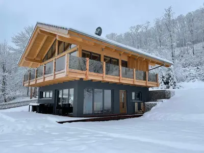 Panorama-Chalet im Harz im Winter