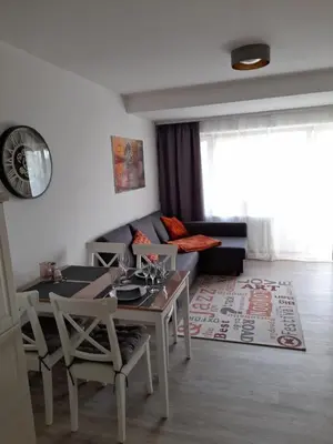 Ein Sitzbereich in der Unterkunft Dahls Ferienwohnung