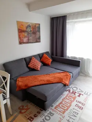 Ein Sitzbereich in der Unterkunft Dahls Ferienwohnung