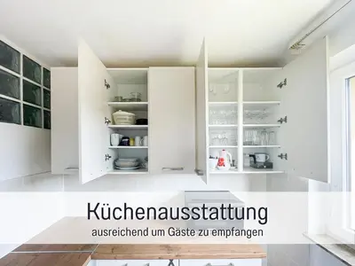 Küche/Küchenzeile in der Unterkunft MARKs Ferienwohnung in Bad Sachsa - waldnah, hundefreundlich, ruhig! Ideal für Paare mit Hund