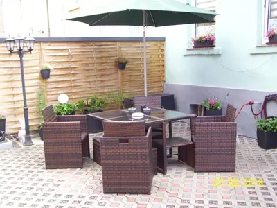 Ein Patio oder anderer Außenbereich in der Unterkunft Ferienwohnung Bauer