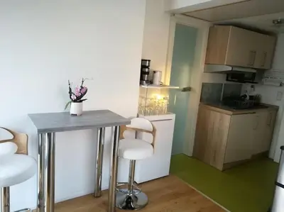 Küche/Küchenzeile in der Unterkunft Apartment-Studio baubiologisch in Quedlinburg