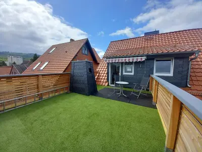 Das Gebäude in dem sich die Ferienwohnung befindet