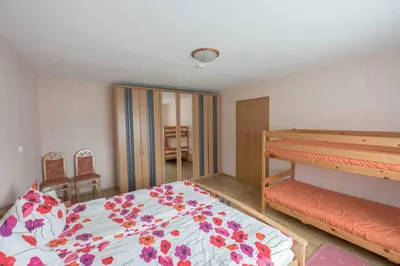 Ein Bett oder Betten in einem Zimmer der Unterkunft Bungalow Krebs