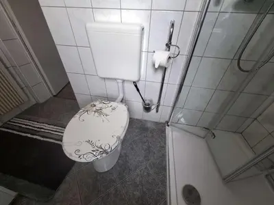 Ein Badezimmer in der Unterkunft Ferienbungalow 