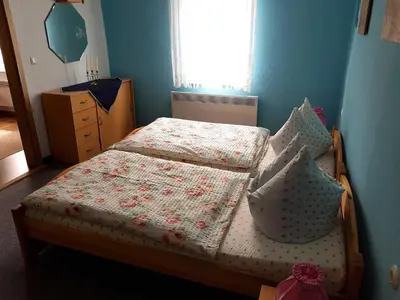Ein Bett oder Betten in einem Zimmer der Unterkunft Ferienhaus Gundel Hohmann