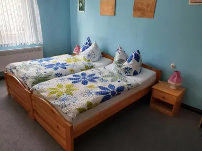 Ein Bett oder Betten in einem Zimmer der Unterkunft Ferienhaus Gundel Hohmann
