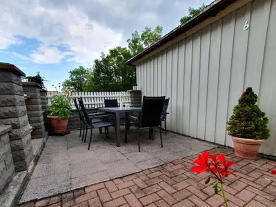 Ein Balkon oder eine Terrasse in der Unterkunft Ferienhaus Riemenschneider