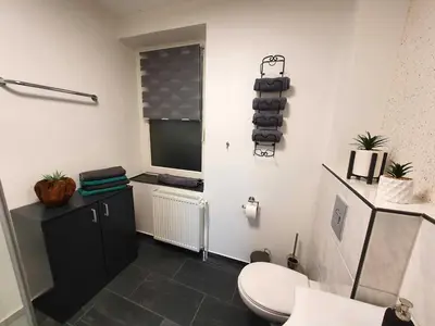 Ein Badezimmer in der Unterkunft Ferienwohnung 