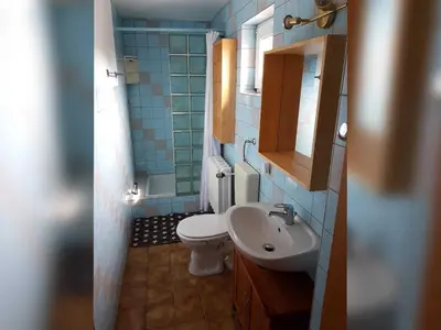 Ein Badezimmer in der Unterkunft Ferienwohnung am Kurpark