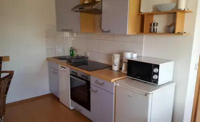 Küche/Küchenzeile in der Unterkunft Ferienwohnung Nichau