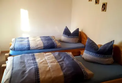 Ein Bett oder Betten in einem Zimmer der Unterkunft Ferienwohnung Nichau