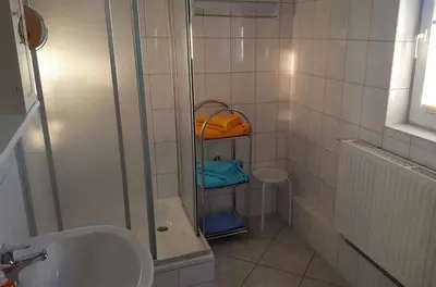 Ein Badezimmer in der Unterkunft Ferienwohnung Nichau