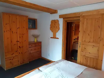Ein Bett oder Betten in einem Zimmer der Unterkunft Ferienwohnung Lachmann