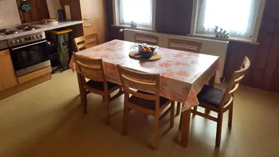 Küche/Küchenzeile in der Unterkunft Ferienwohnung Schulze-Falck