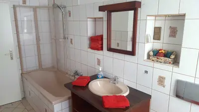 Ein Badezimmer in der Unterkunft Ferienwohnung Schulze-Falck