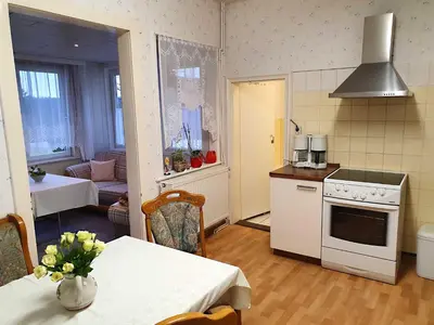 Küche/Küchenzeile in der Unterkunft Ferienwohnung Walpurga