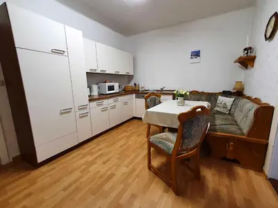 Küche/Küchenzeile in der Unterkunft Ferienwohnung Walpurga