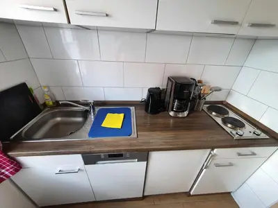 Küche/Küchenzeile in der Unterkunft Ferienwohnung Schenk