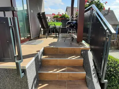 Ein Balkon oder eine Terrasse in der Unterkunft Ferienwohnung Schenk