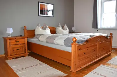Ein Bett oder Betten in einem Zimmer der Unterkunft Haus Sonnenblick