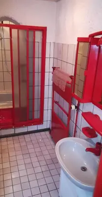 Ein Badezimmer in der Unterkunft Haus Bindseil - Ferienwohnung im OG, links