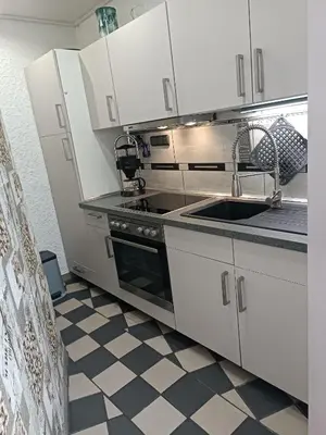 Küche/Küchenzeile in der Unterkunft Haus Bindseil - Ferienwohnung im EG, rechts