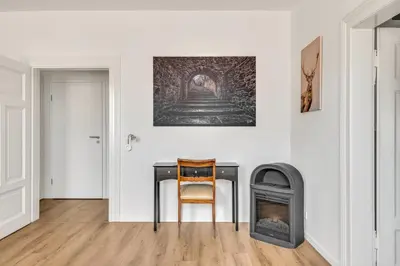 Ein Sitzbereich in der Unterkunft Altstadt-Refugium unterm Dach Goslar